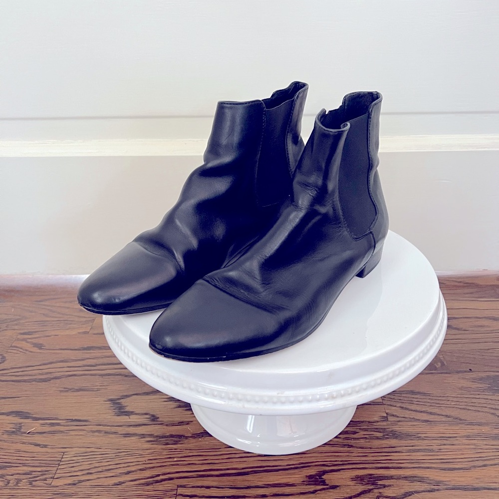 JCrew Chelsea Beatle boot - black leather - size 10